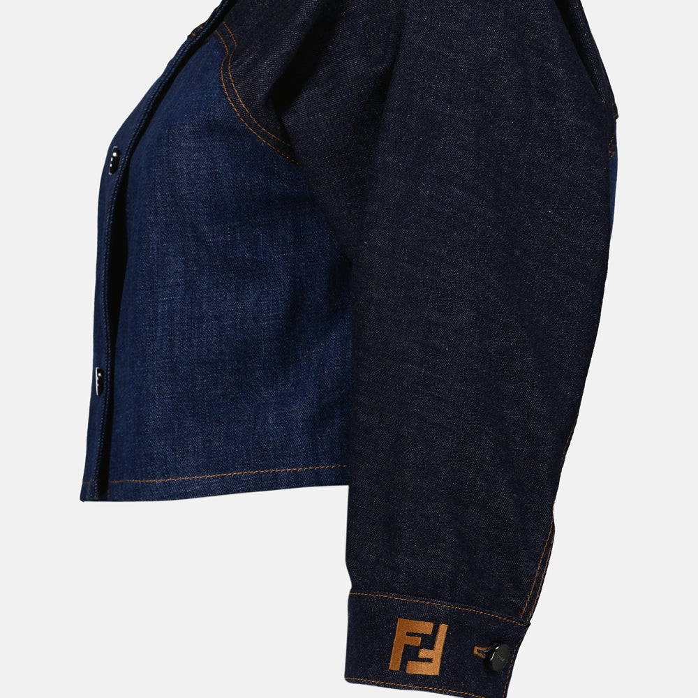 재킷 Veste courte en jean Fendi 진한 파란색 Femme