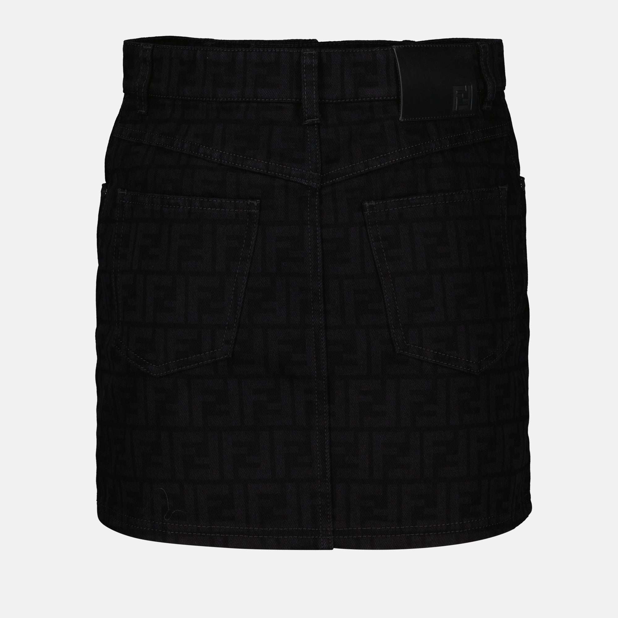 Jupes Jupe FF en denim Fendi Noir Femme