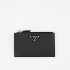 スモールレザーグッズ サフィアーノ カードホルダー Prada 黒 Homme