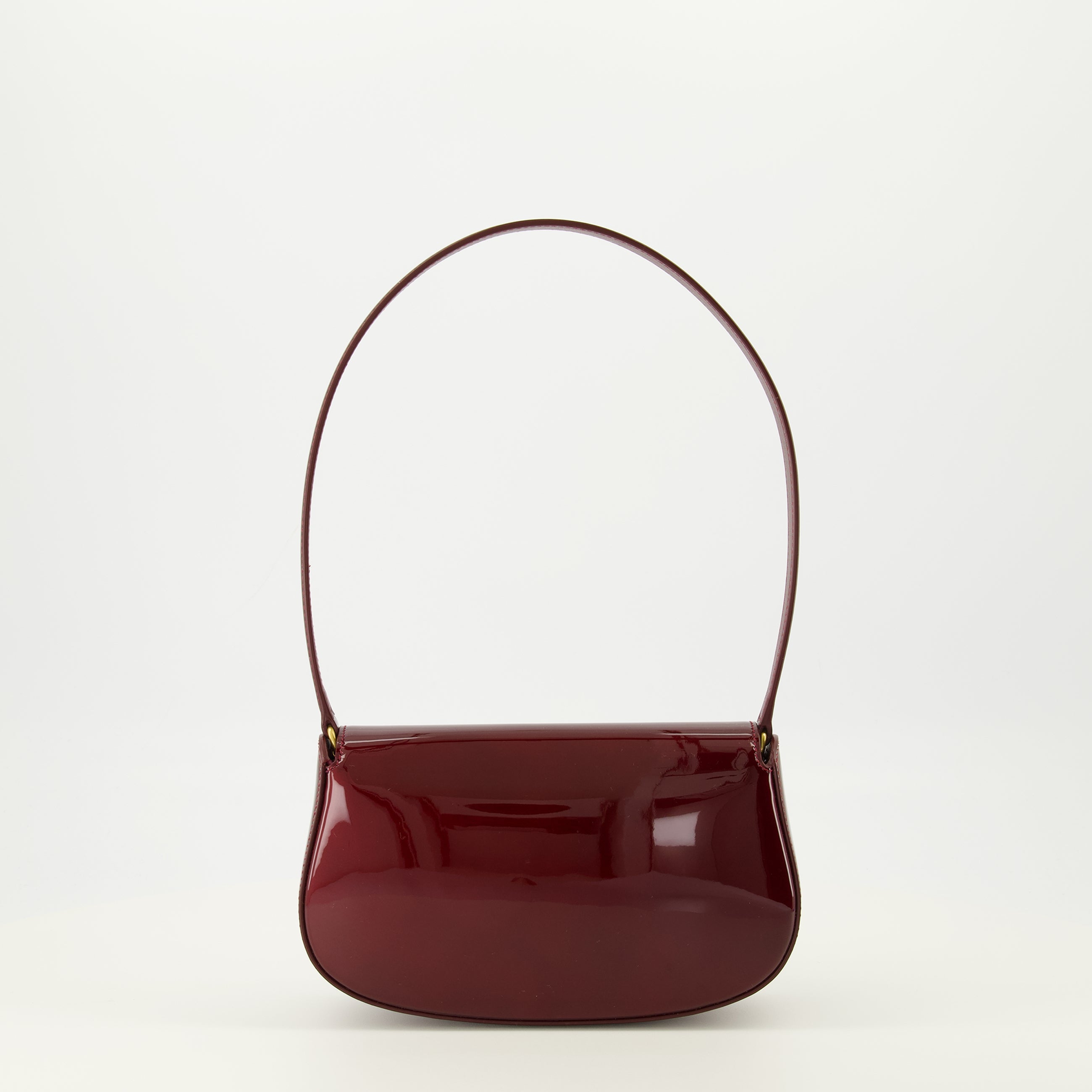 Image de l'article Sac Voltaire en cuir verni bordeaux de la marque Saint Laurent pour Femme - Saison Automne-Hiver 2025 - Vue de Dos