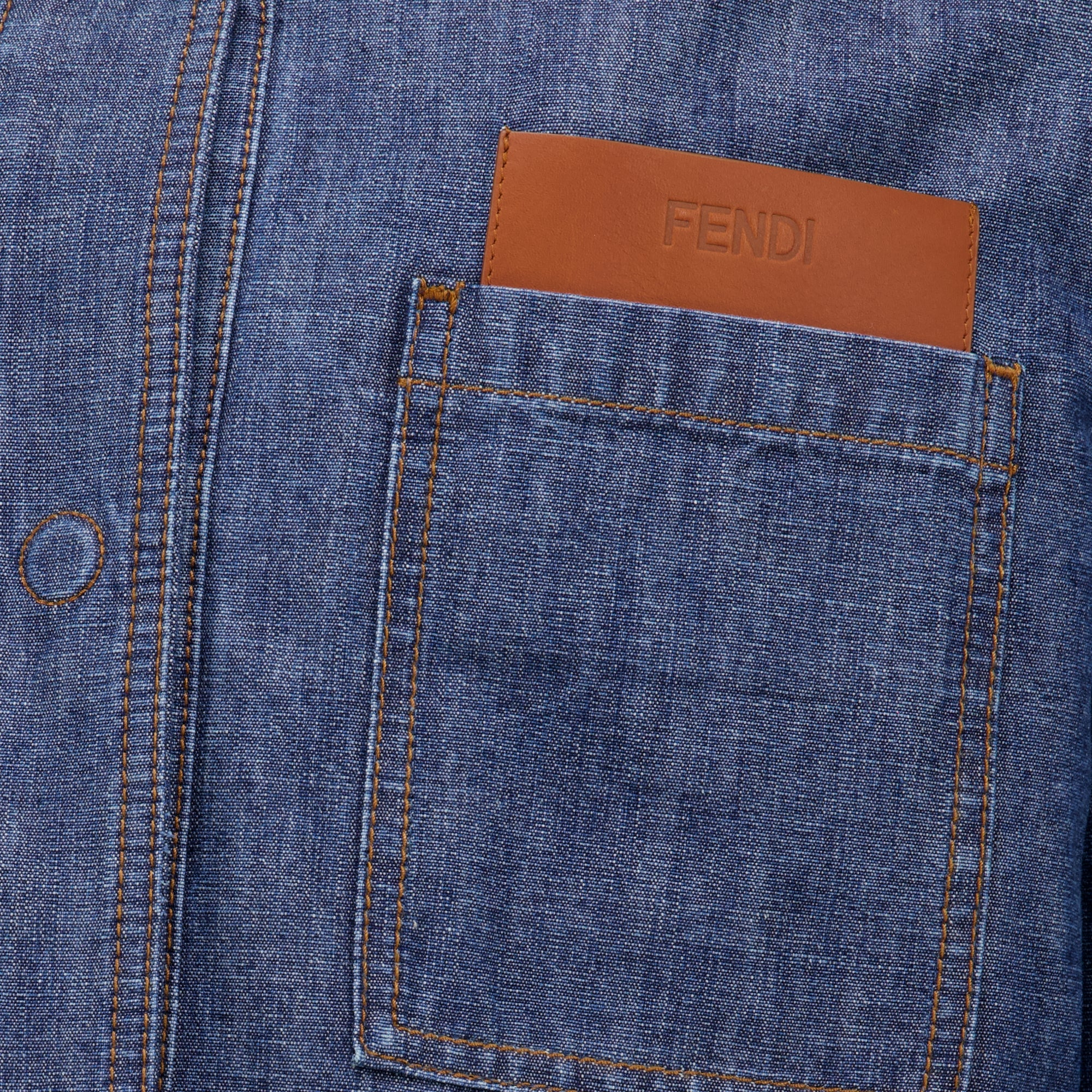 Vestes Blaue Denimjacke Fendi Bleu Femme