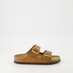 Open shoes Gray Arizona Sandals Birkenstock Brown Femme