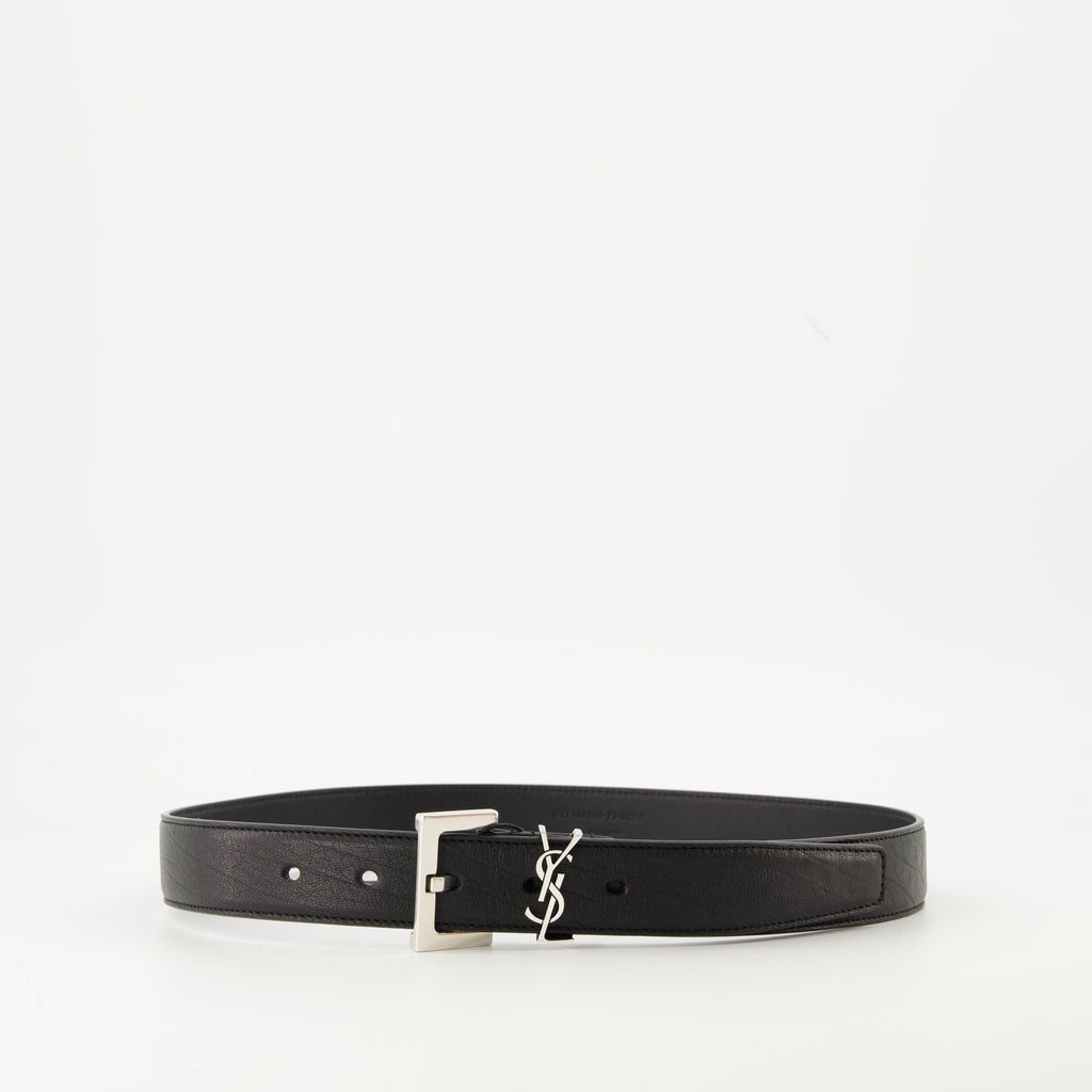 Image of the Cassandre belt from the brand Saint Laurent for Women - Fall-Winter 2025 - Front View