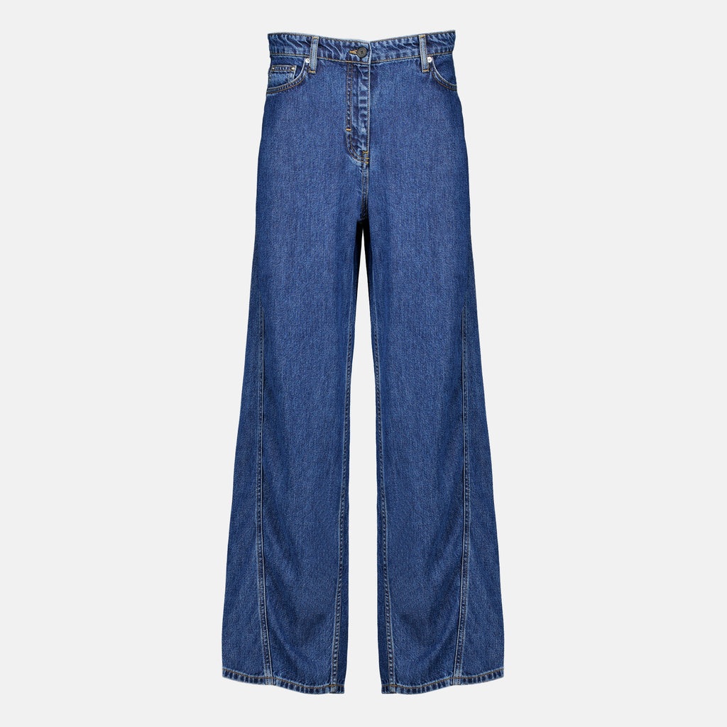 Pantalons Jeans Fluid in Denim Blu Scuro Iro Bleu foncé Femme