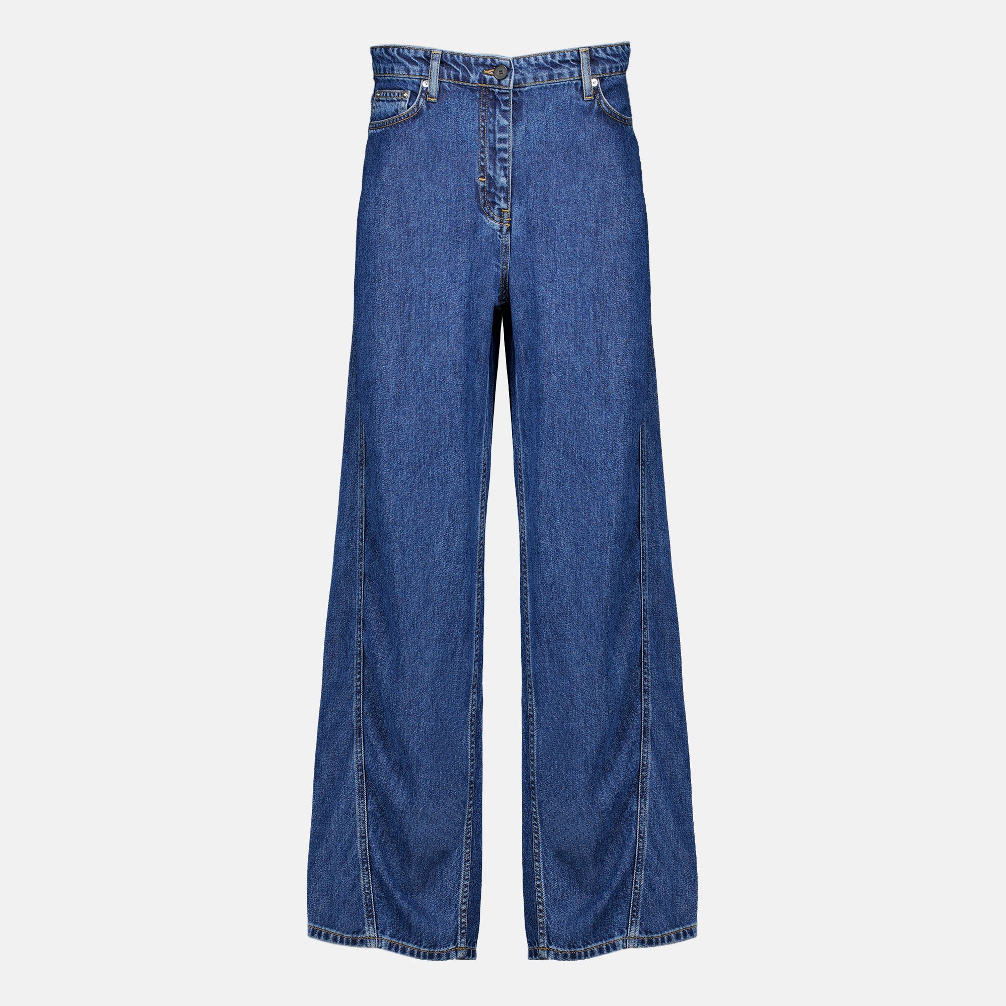 Pantalons Jeans Fluid in Denim Blu Scuro Iro Bleu foncé Femme