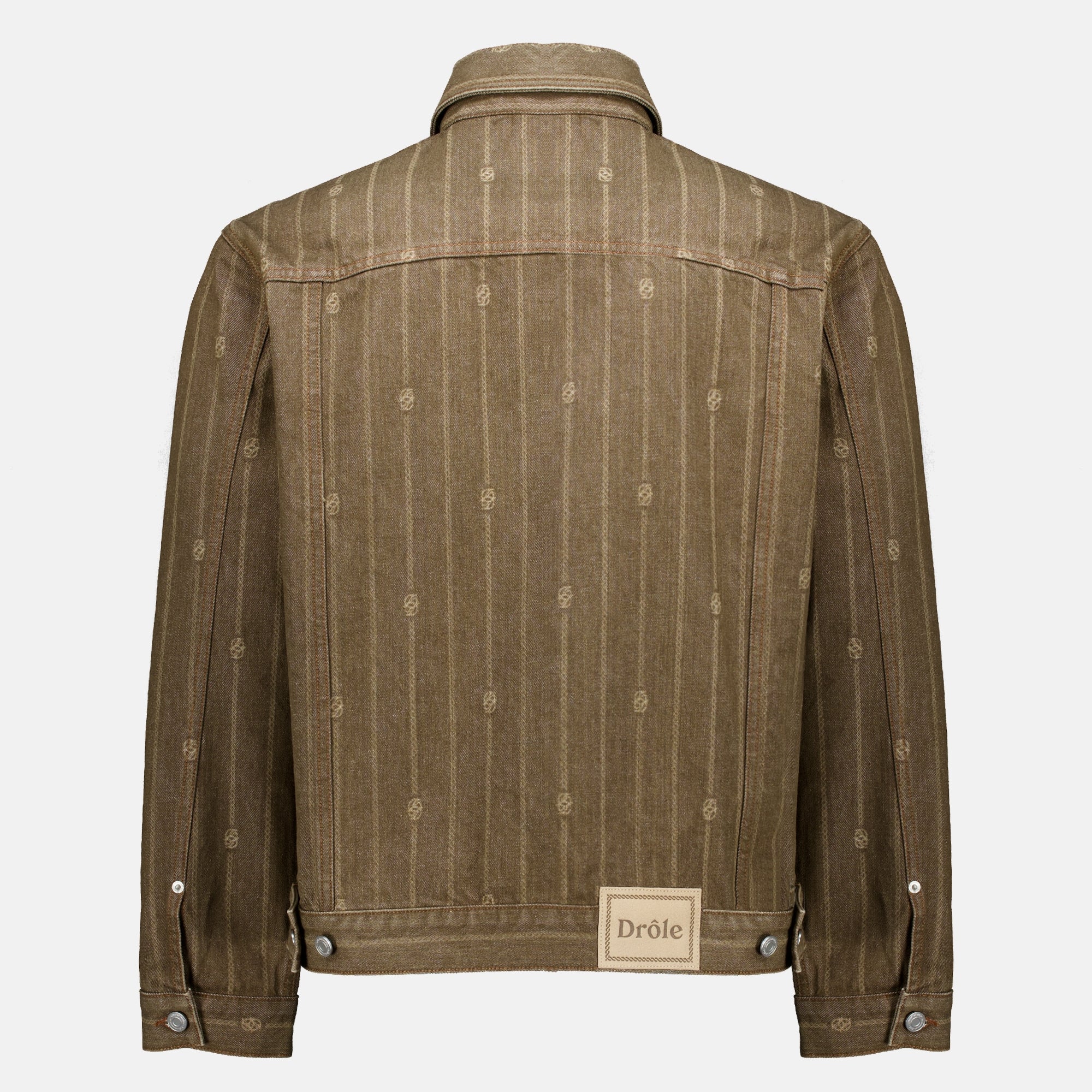 Vestes ブラウンデニムモノグラムジャケット Drole De Monsieur Marron Homme