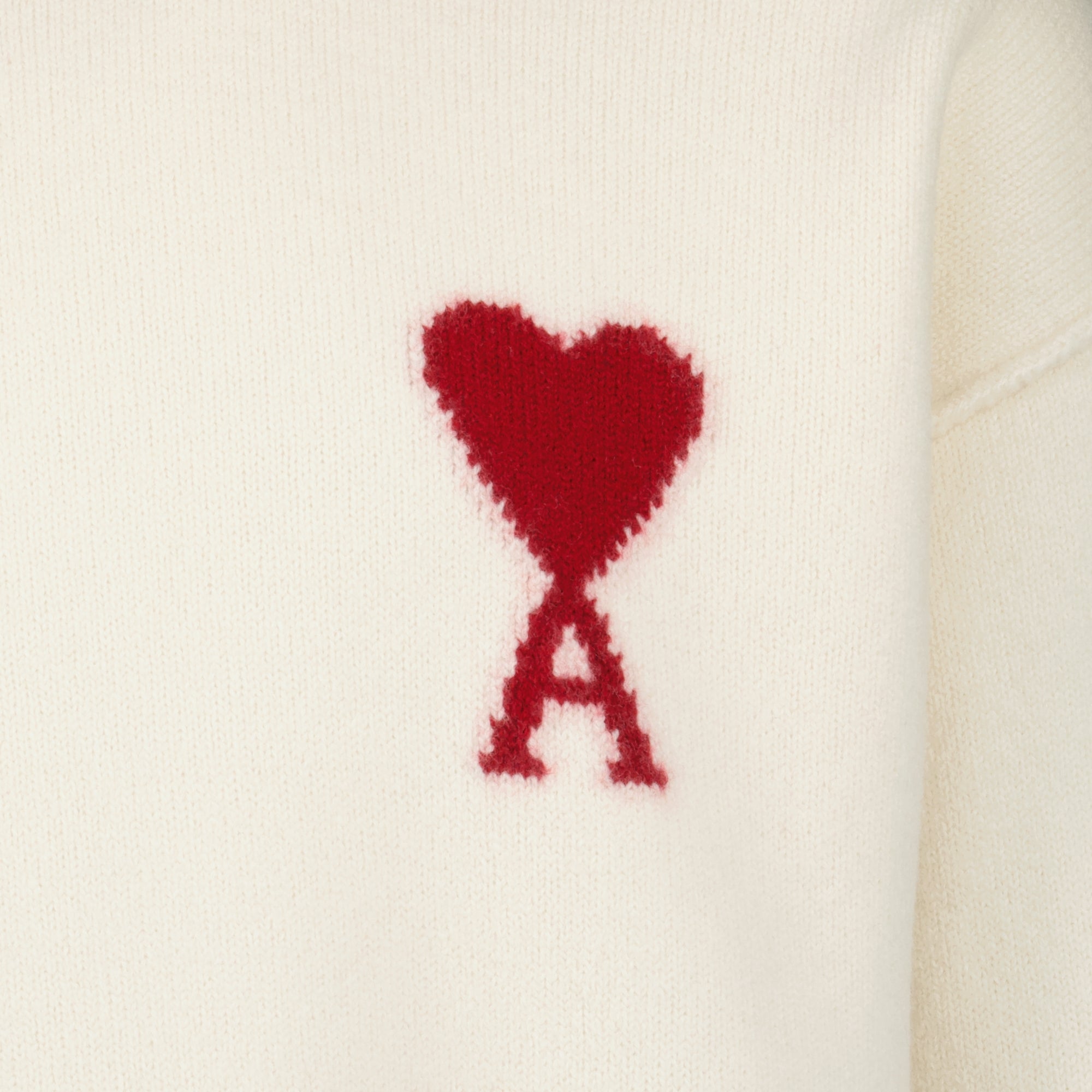 Image de l'article Pull AMI de coeur beige de la marque Ami PARIS pour Unisex - Saison Printemps-Été 2026 - Vue détaillée_2