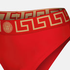 Strandmode Hochgeschnittener Bikini-Unterteil Versace Rot Damen