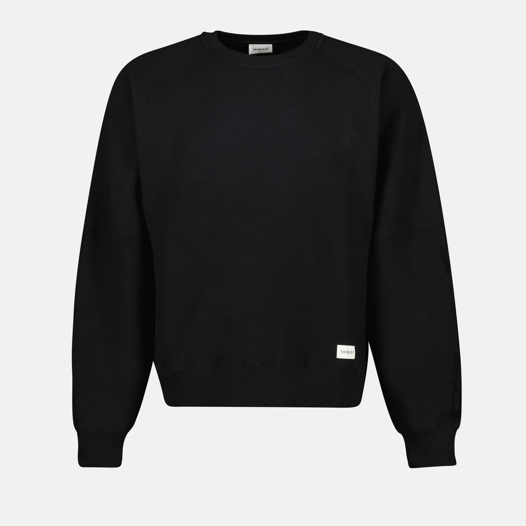 Moletons Sweatshirt preta Saint Laurent Preto Homme