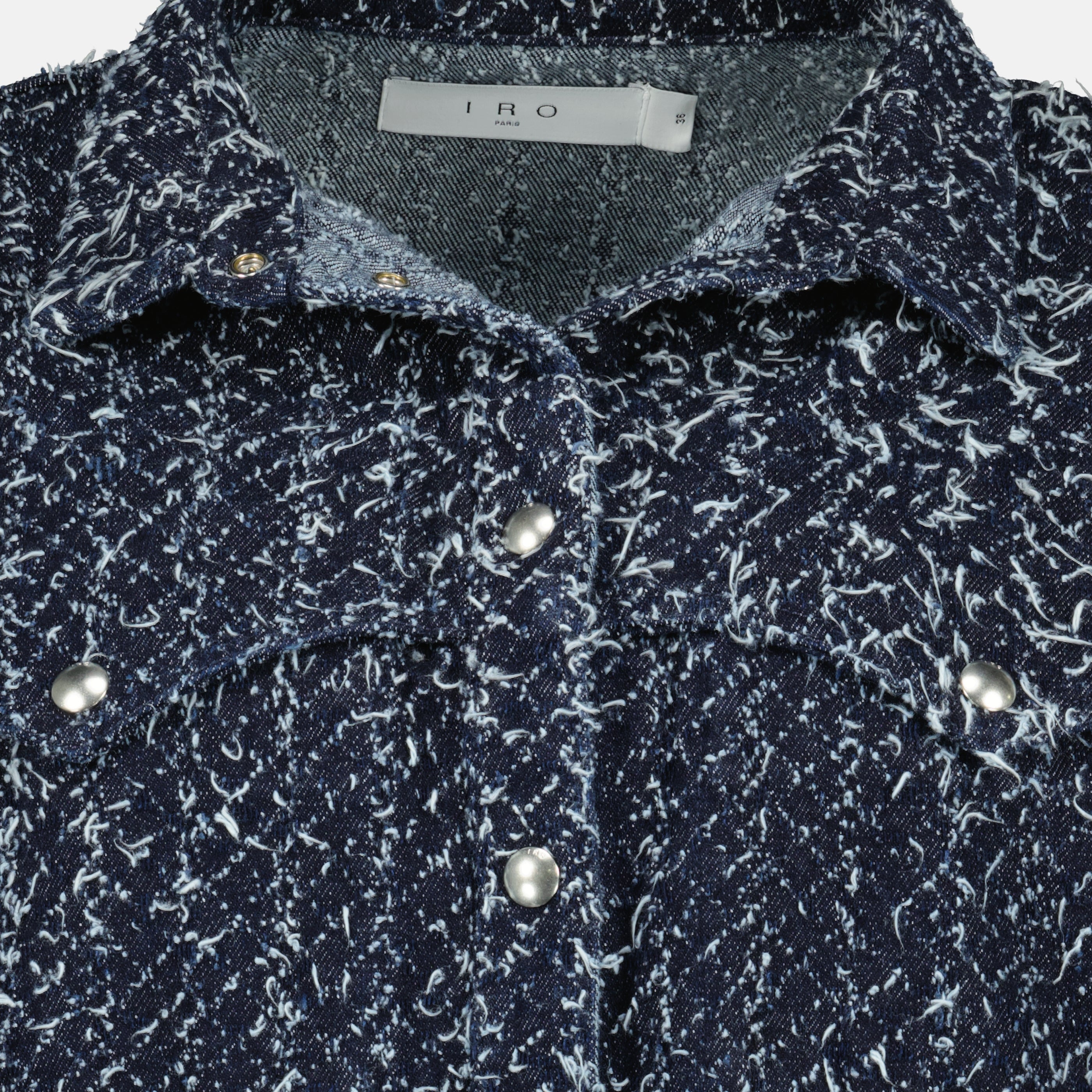 Vestes Surchemise en denim bouclé bleu foncé Iro Bleu foncé Femme