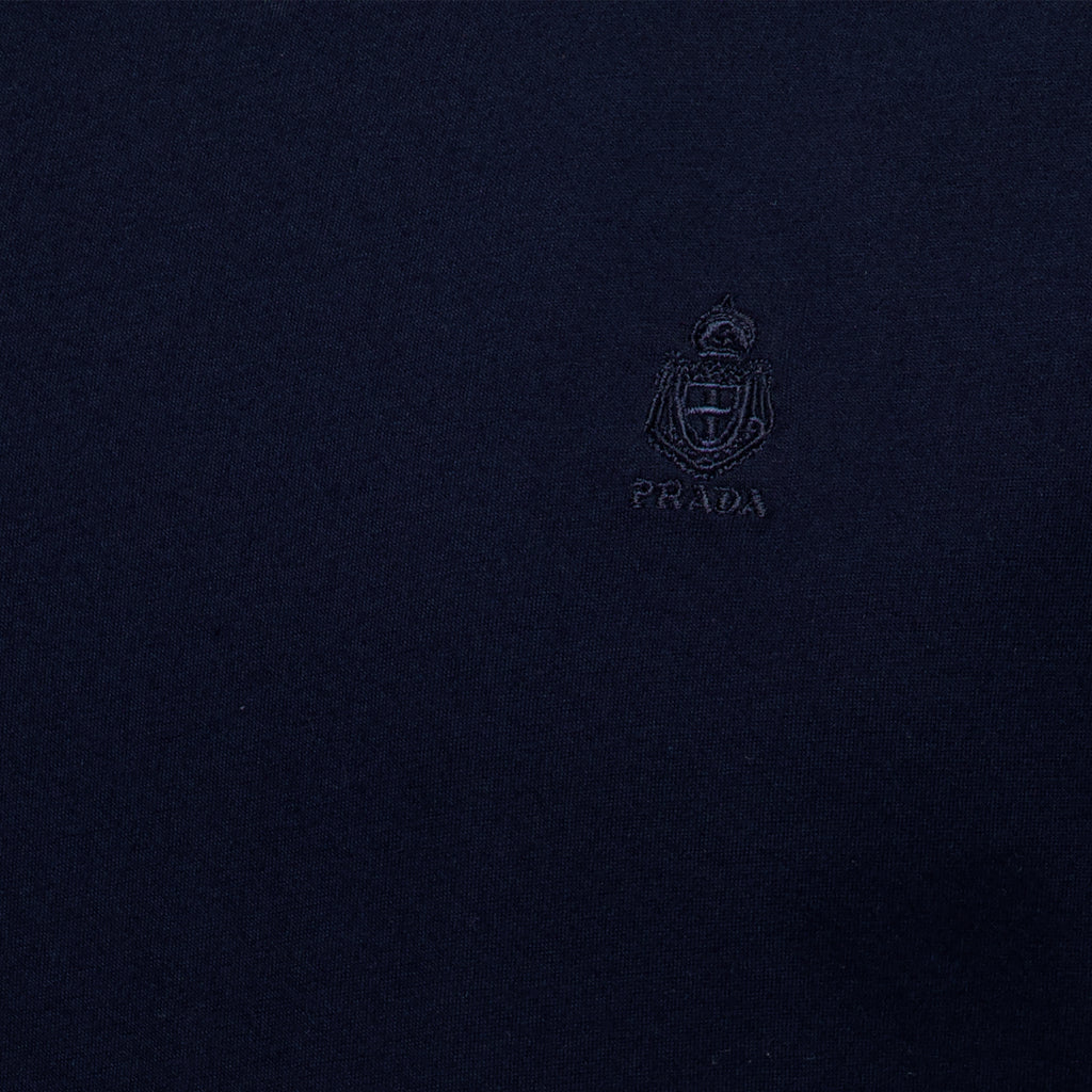 T-shirts T-Shirt Ricamata Blu Marino Prada Bleu foncé Homme