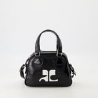 Sacs à main et épaule Mini sac bowling Réédition Courrèges Noir Unisexe