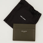 スモールレザーグッズ Porte-cartes Saint Laurent Paris Saint Laurent カーキ Homme