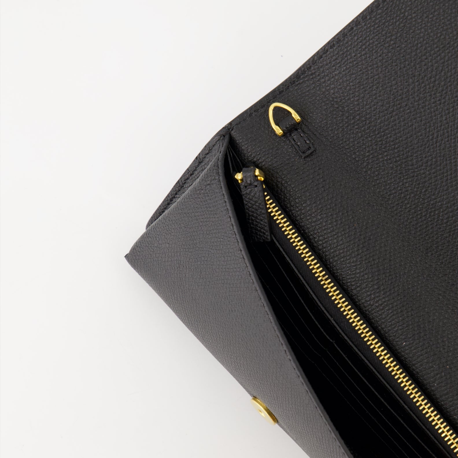 スモールレザーグッズ Portefeuille VLogo à chaîne Valentino Garavani 黒 Femme