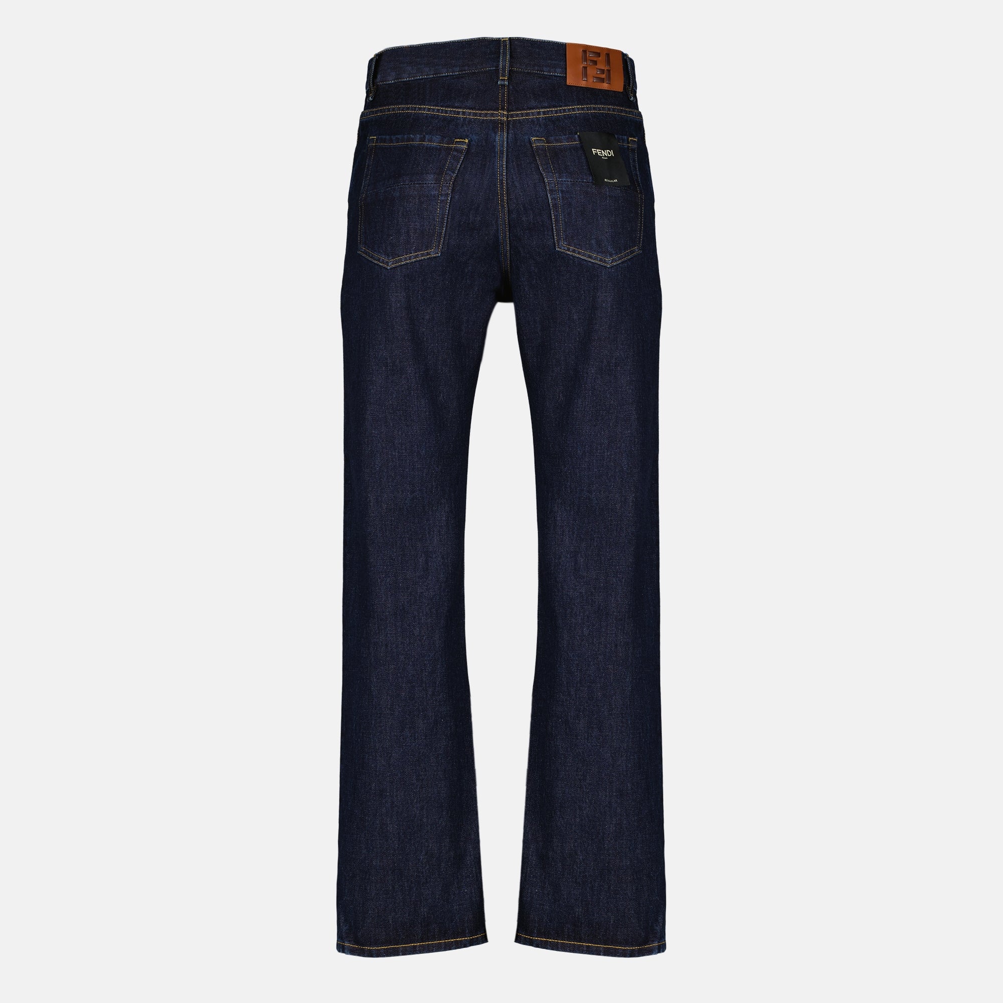 Pantalons Jean en denim bleu foncé Fendi Bleu foncé Homme