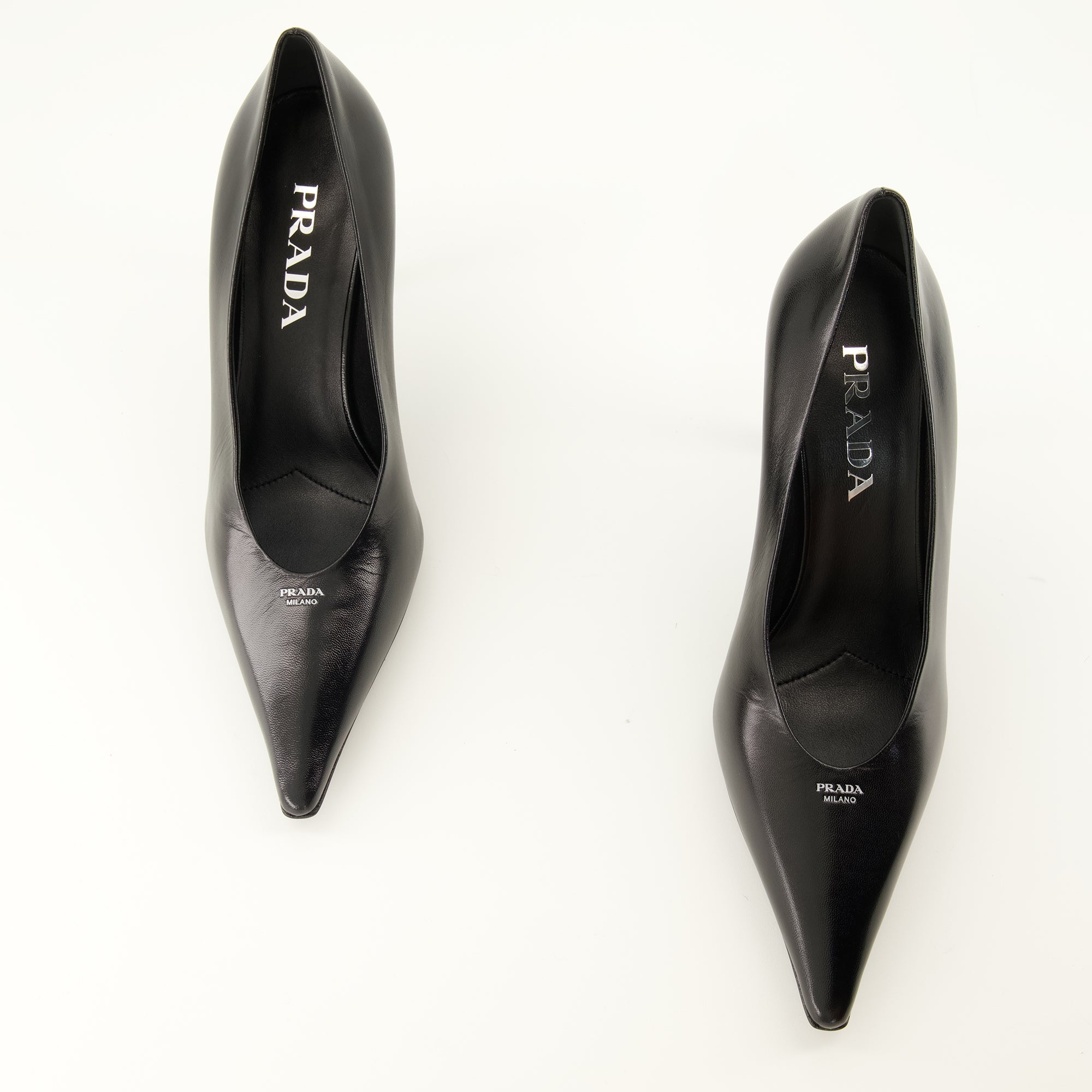 Escarpins Décolleté in Pelle Nera Prada Noir Femme