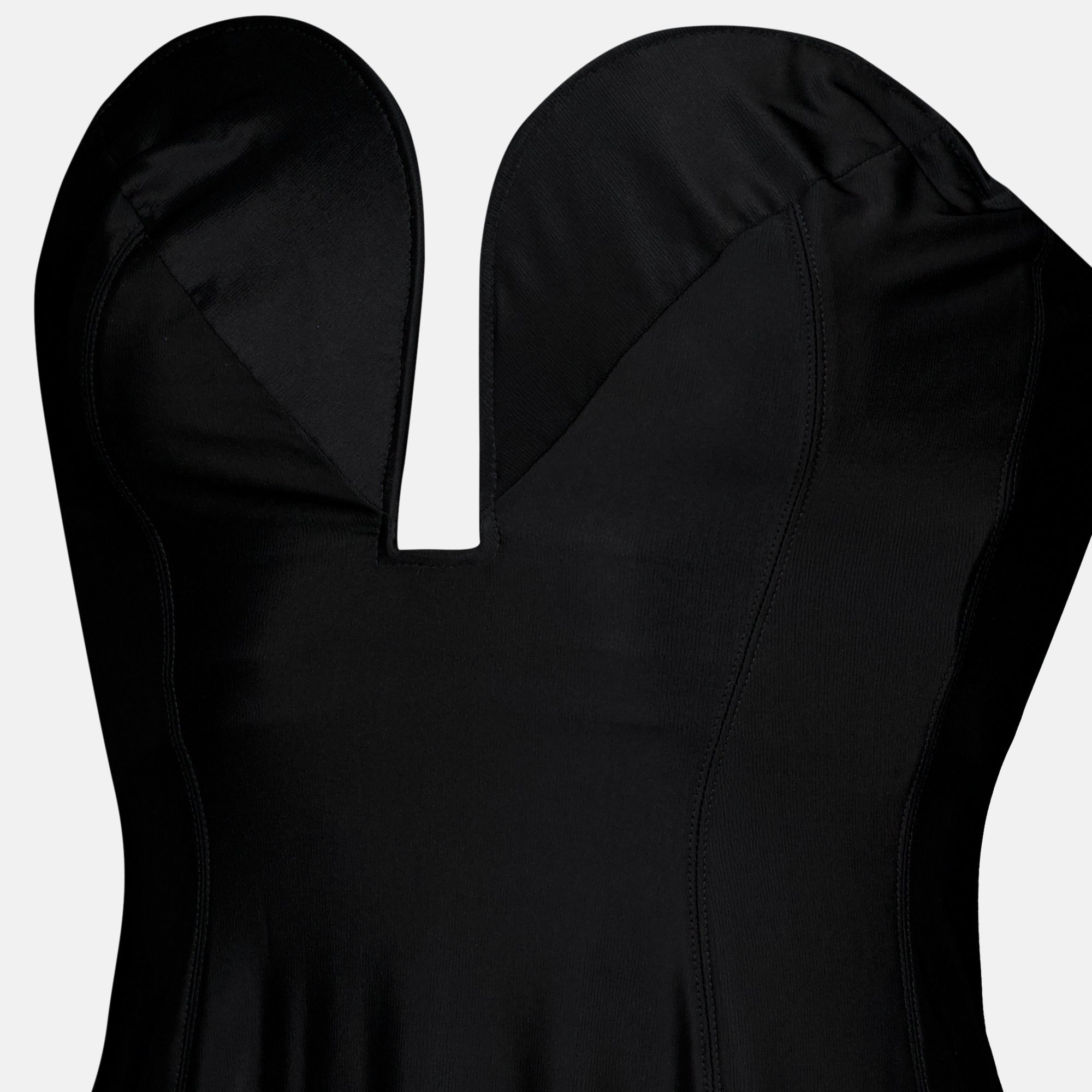Robes Robe longue en jersey noir avec bustier Rabanne Noir Femme