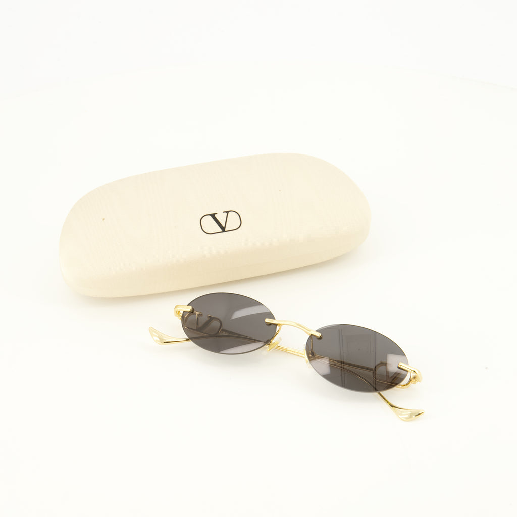 Lunettes Geometrische Metallbrille Valentino Garavani Doré Femme