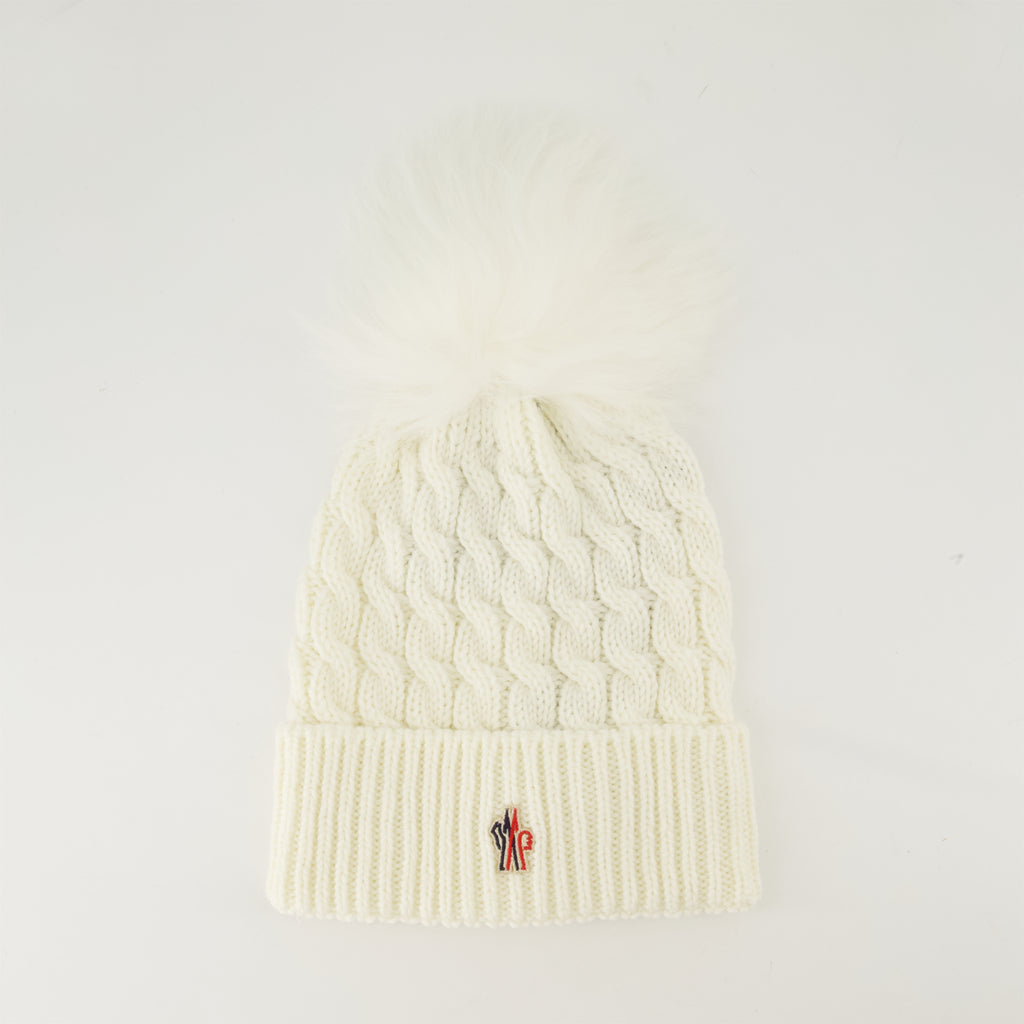 Hats, caps and beanies Bonnet à pompon Moncler Grenoble White Femme