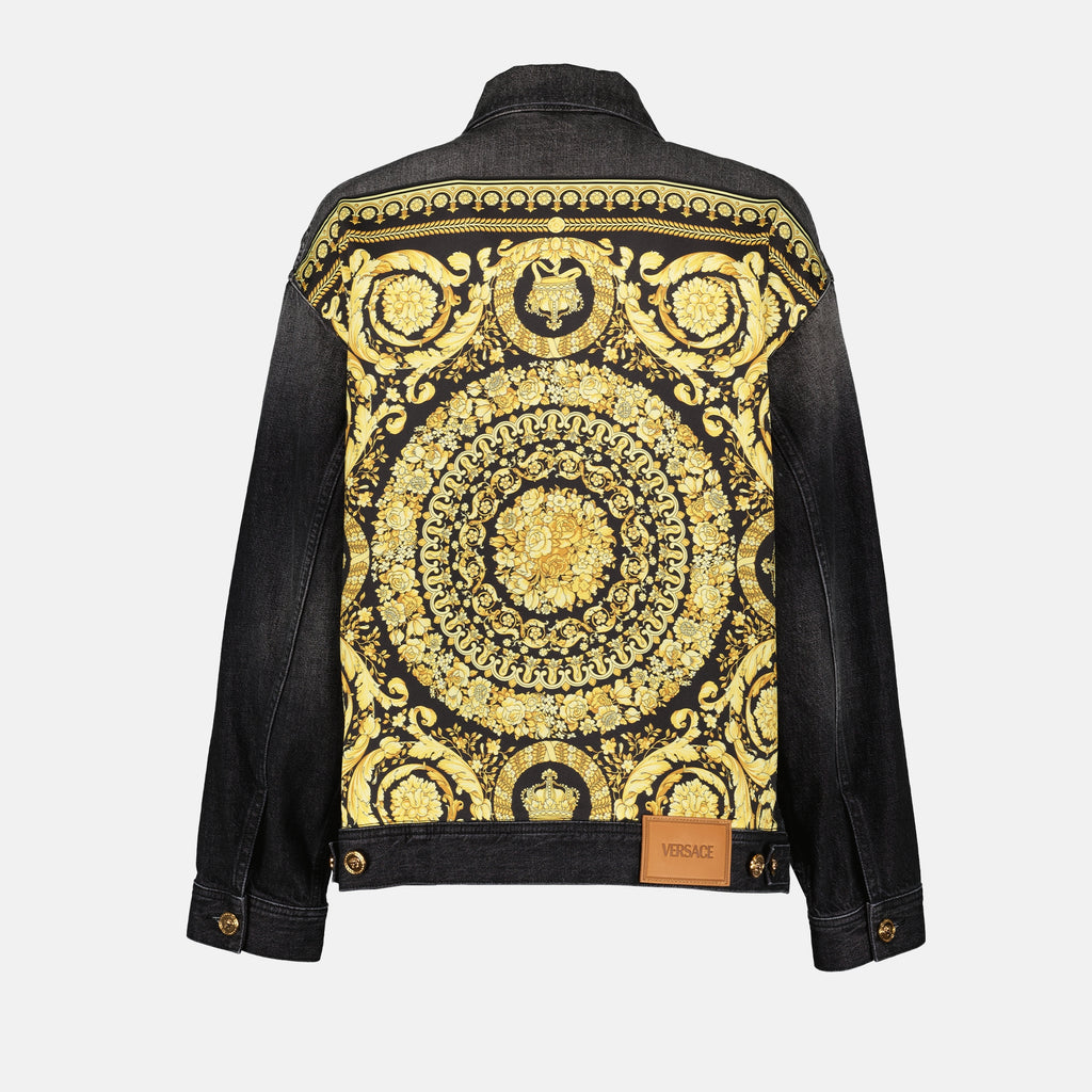 Jackets Barocco Denim Jacket Versace Black Femme