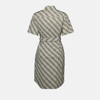Dresses Check Plaid Dress Burberry Beige Femme