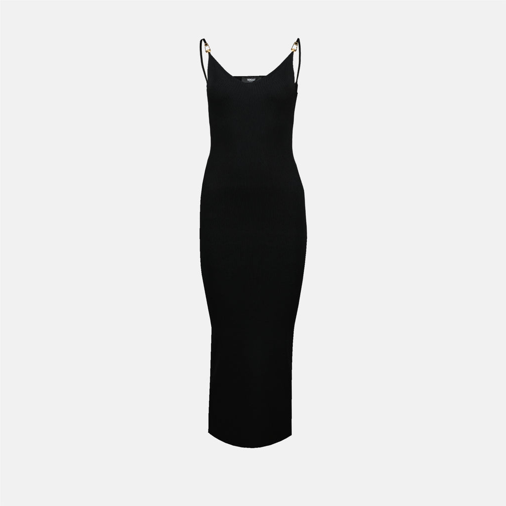 Vestidos Vestido de Malha Preto Versace Preto Femme