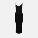 Vestidos Vestido de Malha Preto Versace Preto Femme