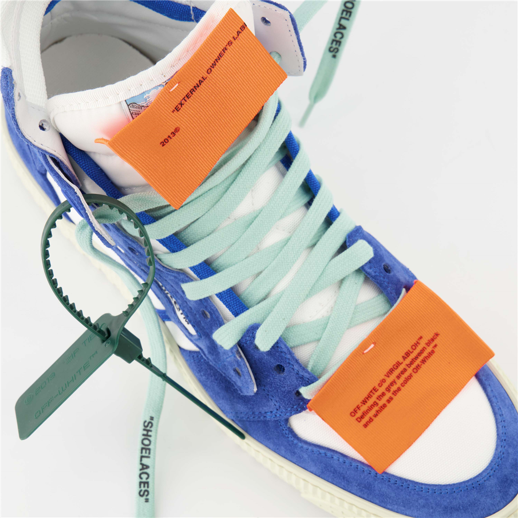 Sneaker OMIA065F22LEA002 0145 white blue Off-White Azul Homme
