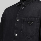 Camisas Camisa de Denim Prada Preto Homme
