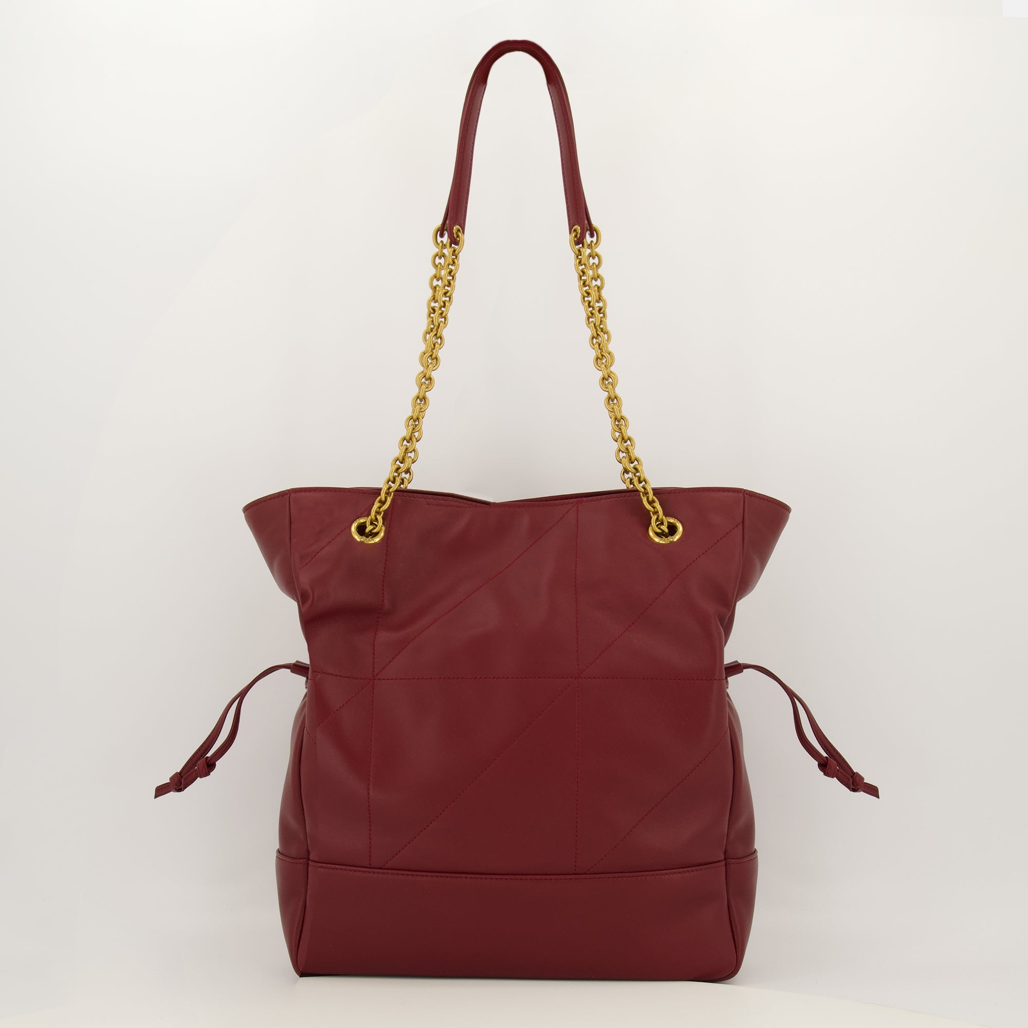 Sacs à main et épaule Sac Jamie Shopping en cuir bordeaux Saint Laurent Bordeaux Femme