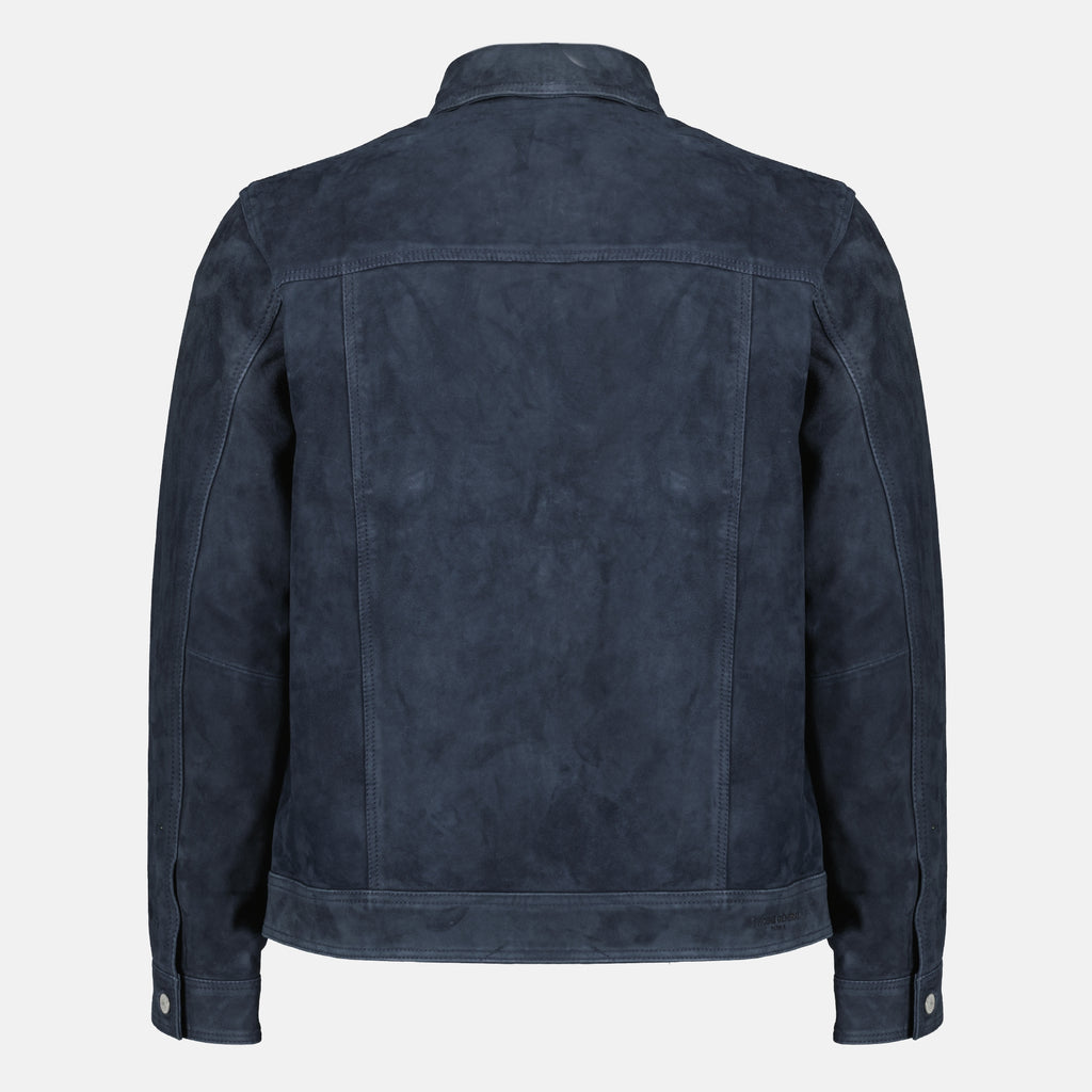 Vestes Loki Wildlederjacke Officine Générale Bleu foncé Homme