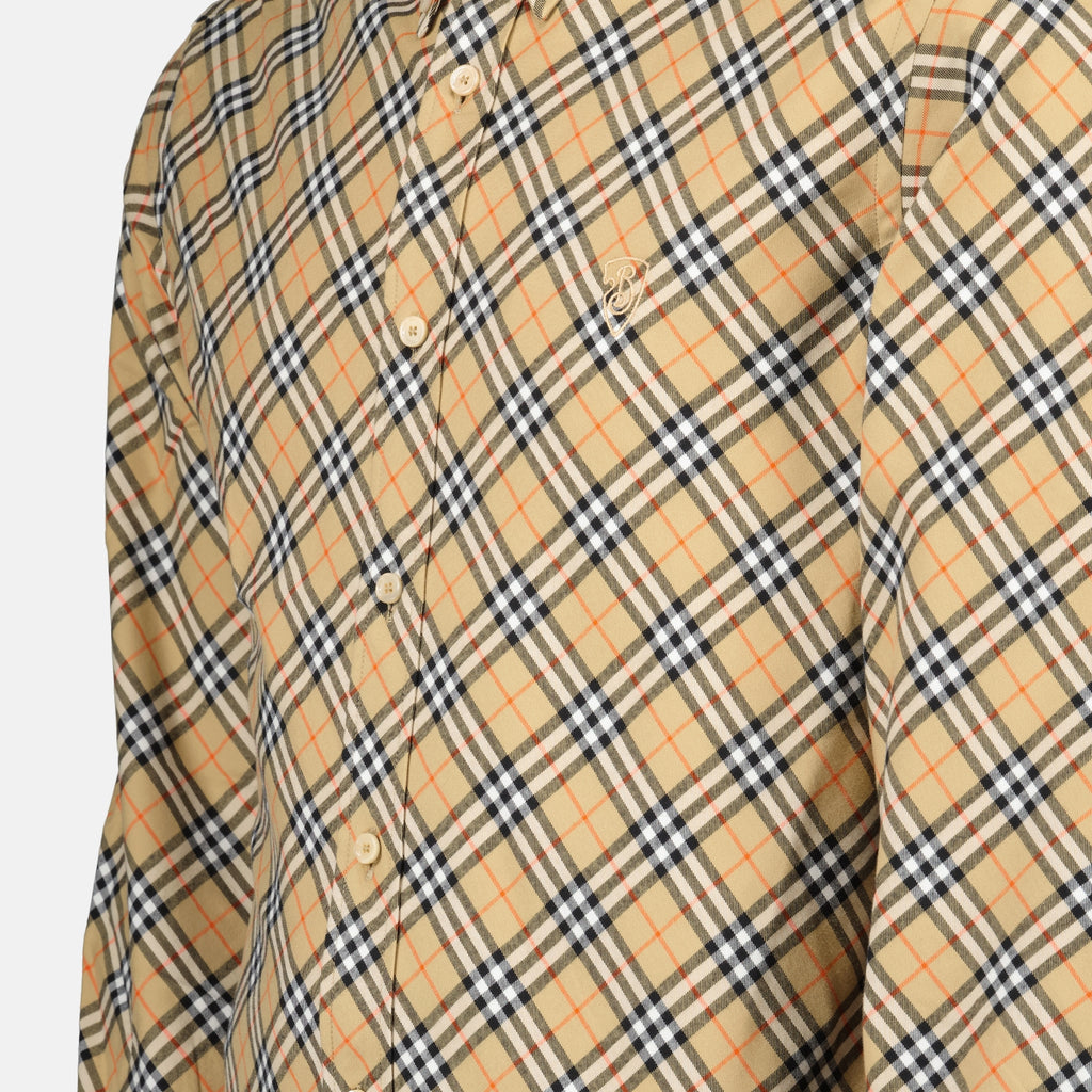 Chemises Chemise à carreaux Burberry Beige Homme