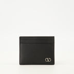 Image of the Vlogo cardholder by Valentino Garavani for Men - Autumn-Winter Season 2025 - Front View