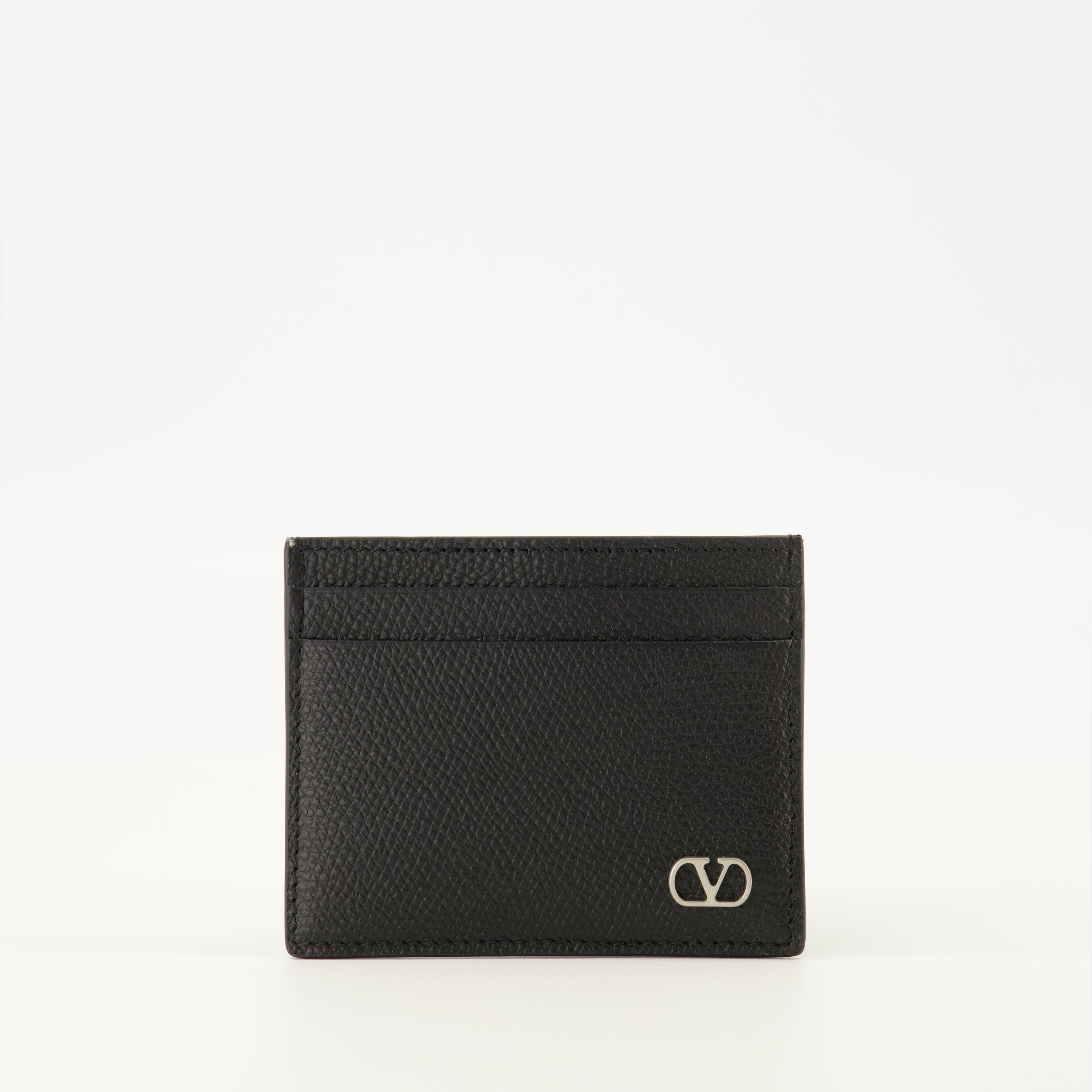Image of the Vlogo cardholder by Valentino Garavani for Men - Autumn-Winter Season 2025 - Front View