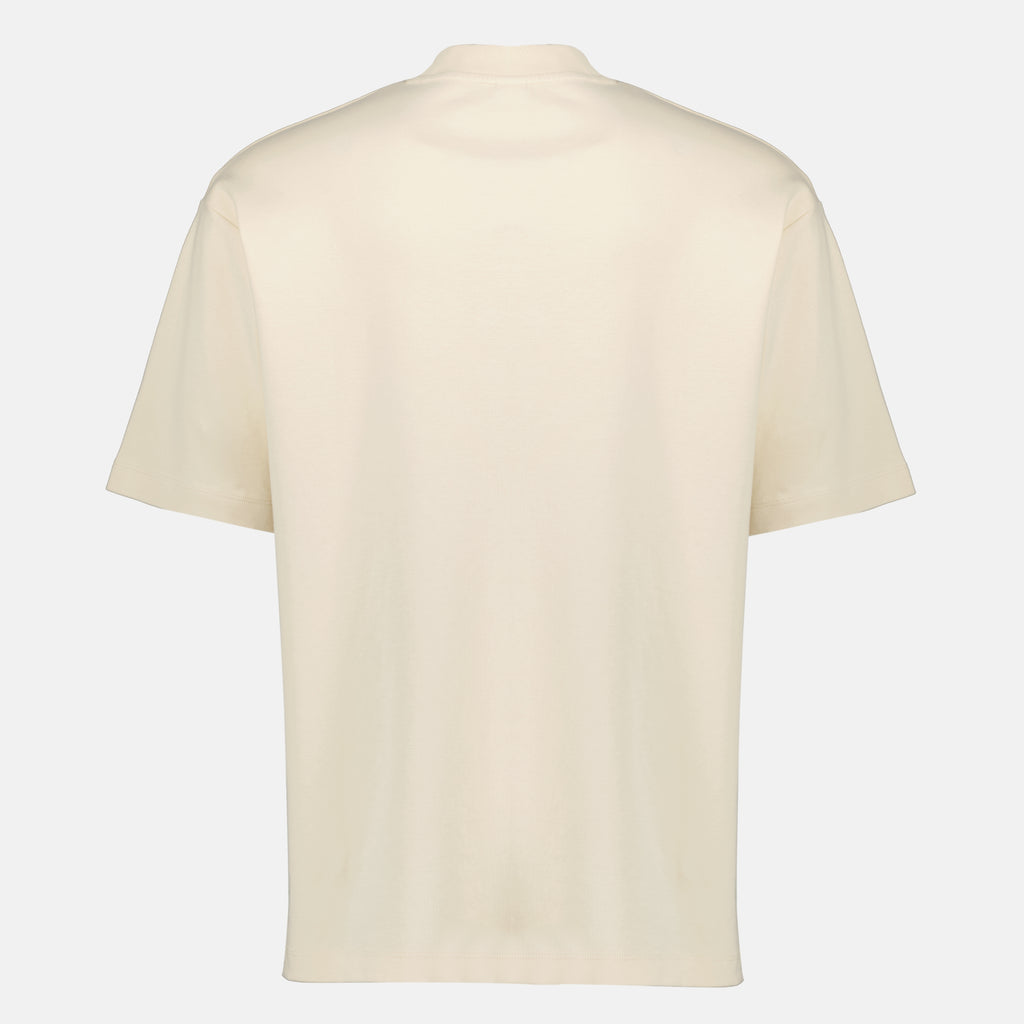 ブランドDrole De Monsieurの男性用ベージュスローガンTシャツの記事の画像 - 春夏2026 - 後ろからのビュー