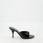 Chaussures ouvertes Mules à talon Bow Versace Noir Femme