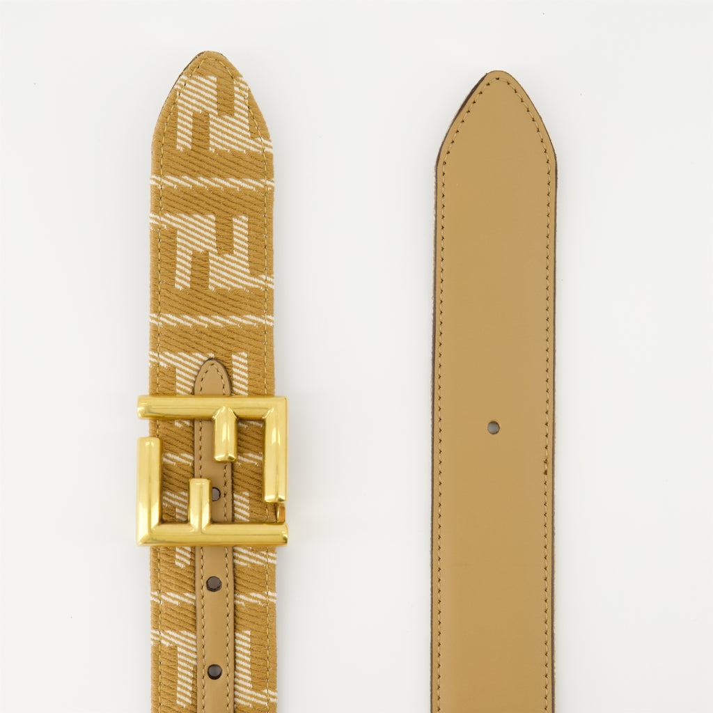 Cintos Cinto FF Reversível Fendi Marrom Femme