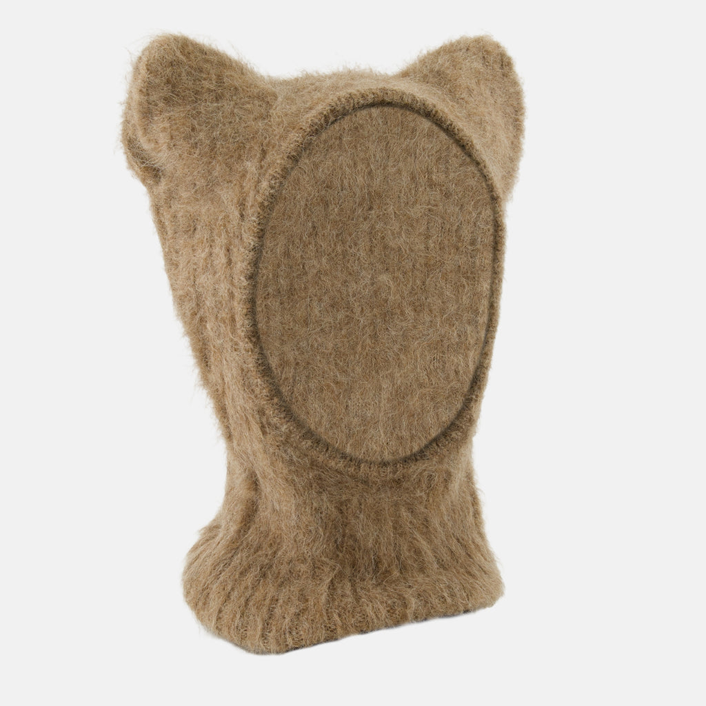 Chapeaux, casquettes et bonnets Cagoule oreilles en laine d'alpaga Maison Kitsune Beige Homme