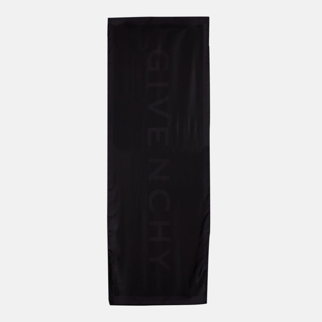 Image de l'article Foulard en soie et laine noir de la marque Givenchy pour Femme - Saison Automne-Hiver 2025 - Vue de Face
