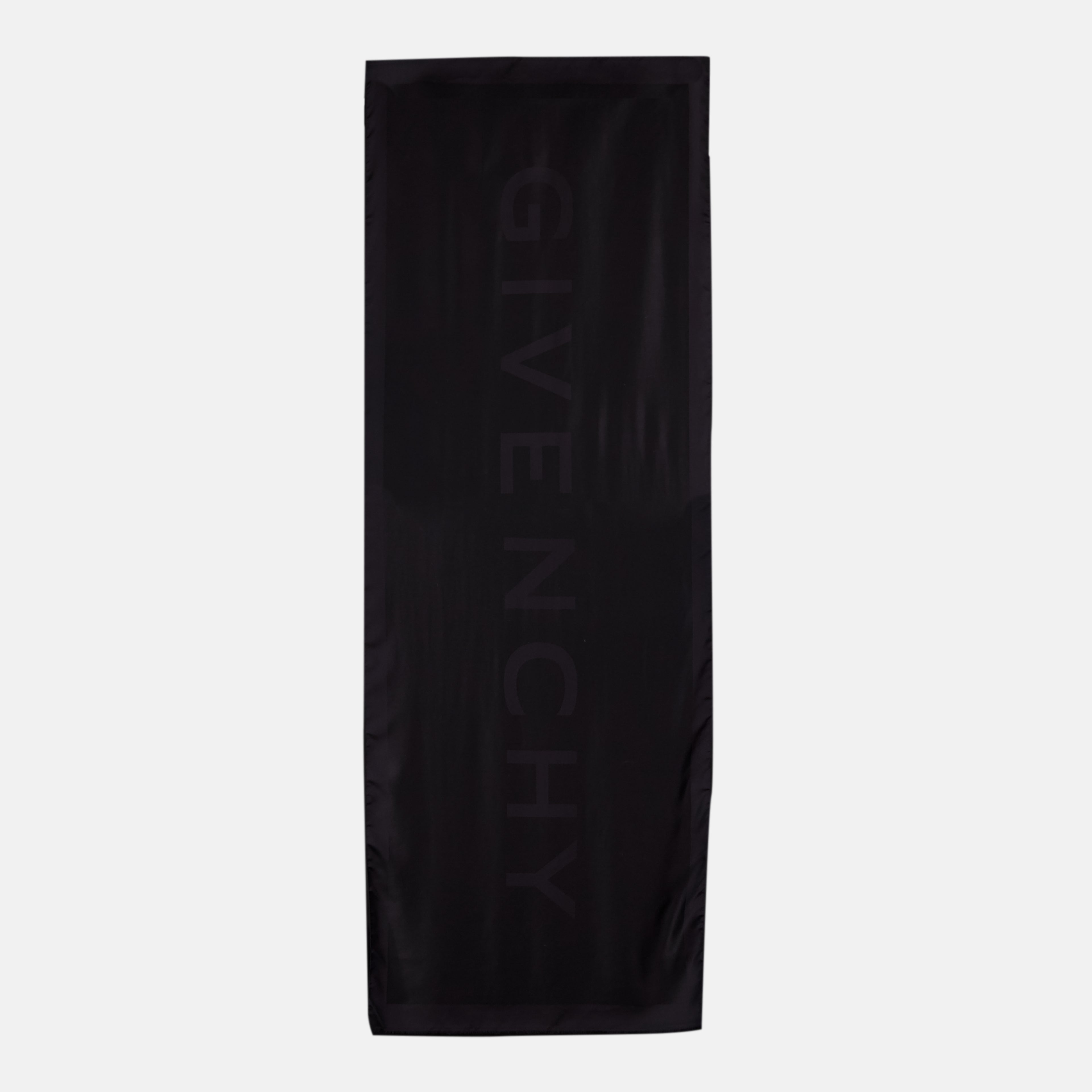 Image de l'article Foulard en soie et laine noir de la marque Givenchy pour Femme - Saison Automne-Hiver 2025 - Vue de Face