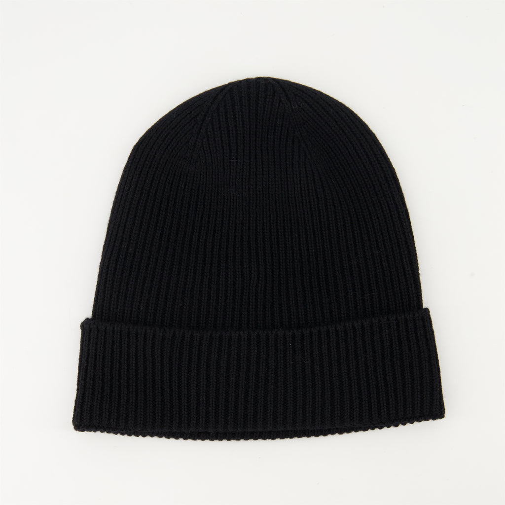 Gorras, sombreros y gorros Bonnet en laine à logo Moncler Negro Homme