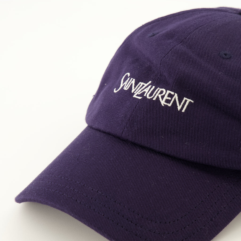 Chapeaux, casquettes et bonnets 자수 장식 네이비 블루 캡 Saint Laurent Bleu foncé Homme