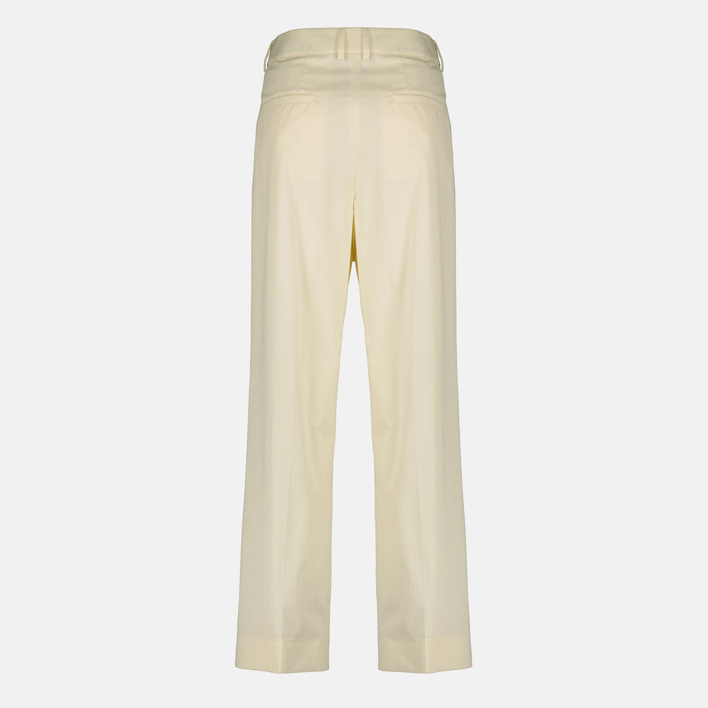 Pantalons Helle Baumwoll-Gabardine-Hose Moncler Blanc Femme