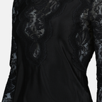 Tops Blouse satin et dentelle Rabanne Negro Femme