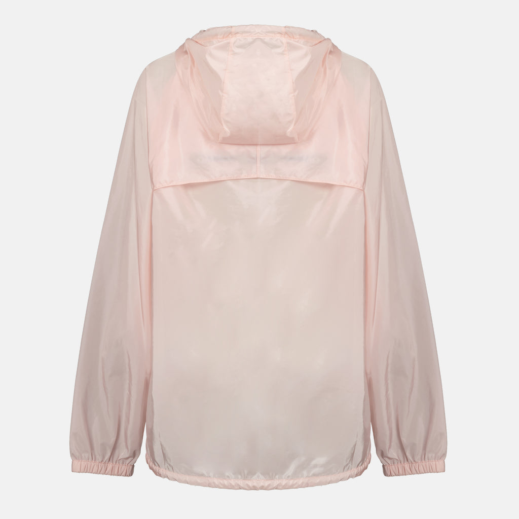 Bild des Prada Damen Windbreakers aus Re-nylon in mittellangem rosa - Frühjahr-Sommer 2026 - Rückansicht