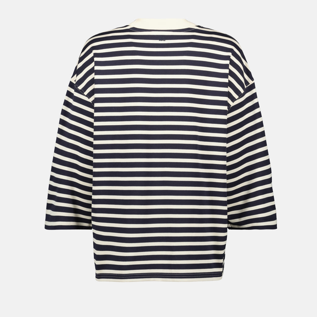 T-shirts T-shirt rayé Ami PARIS Bleu foncé Unisexe