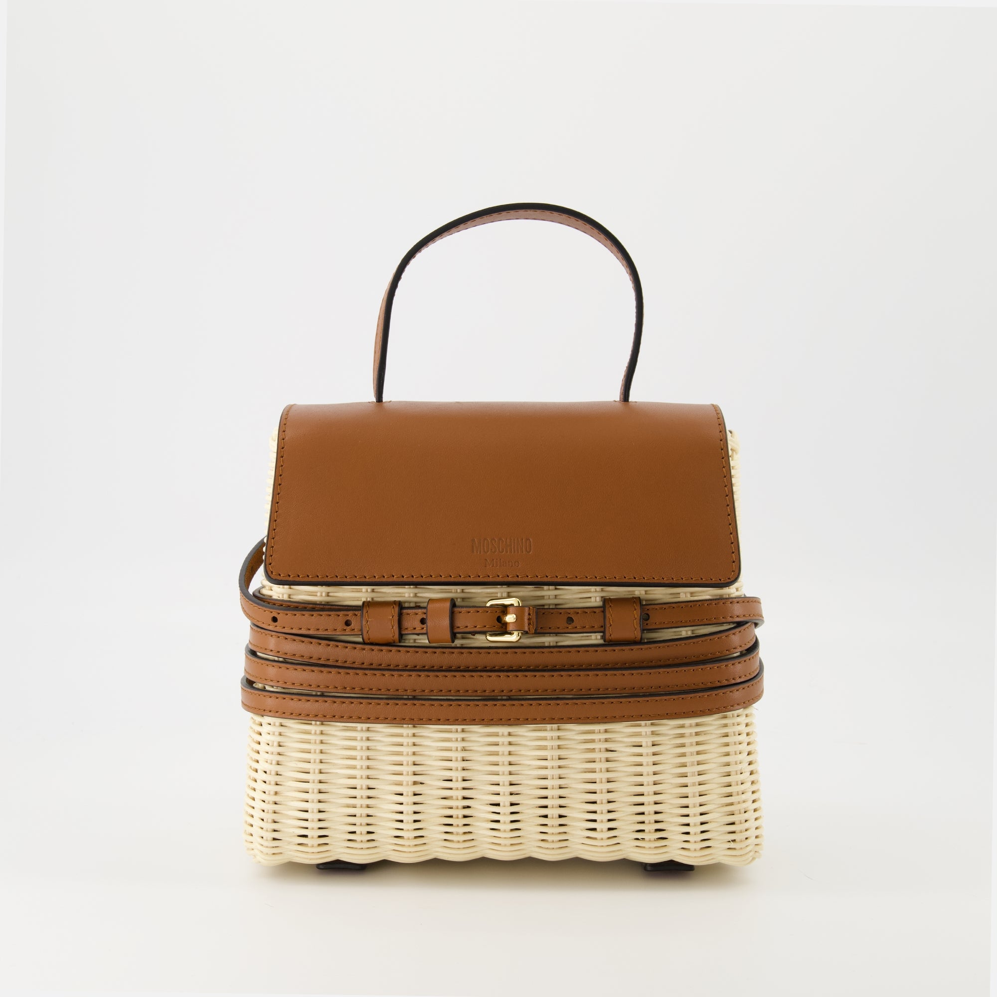 Sacs à main et épaule Sac Tie Me small Moschino Marron Femme