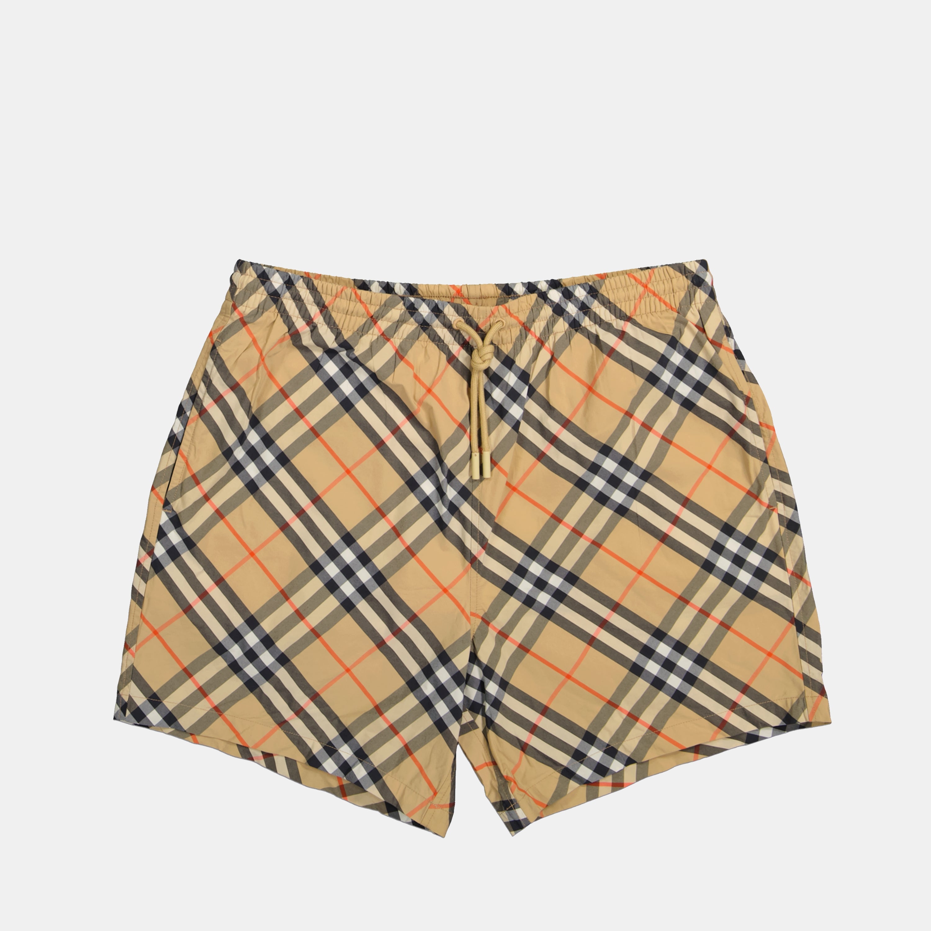 Beachwear Maillot de bain à carreaux Burberry Beige Homme