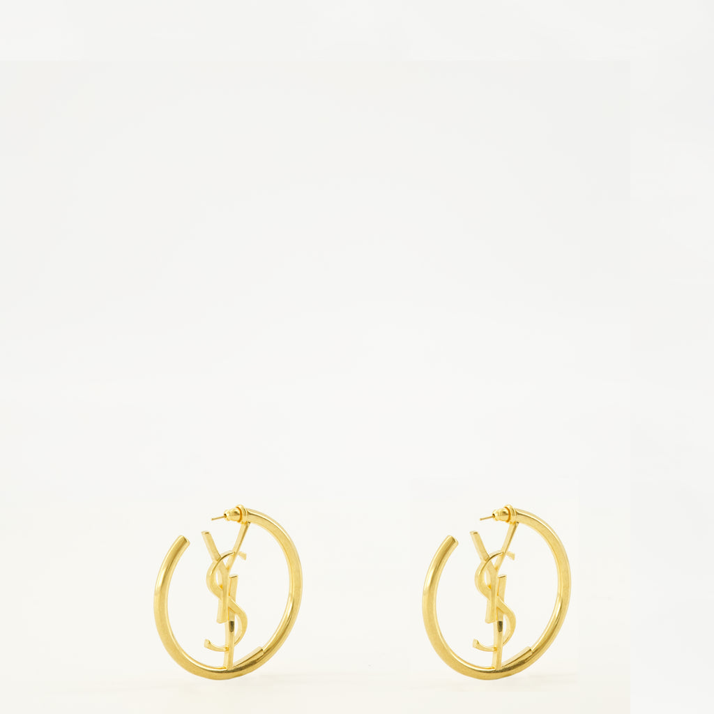Bijoux Orecchini a Cerchio Gold Cassandre Saint Laurent Doré Femme