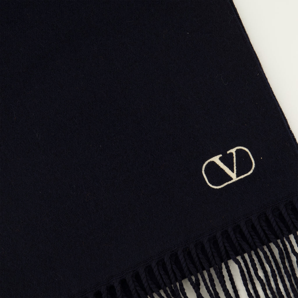 Écharpes, foulards et gants Cachecol de Lã VLogo Azul Marinho Valentino Garavani Bleu foncé Homme
